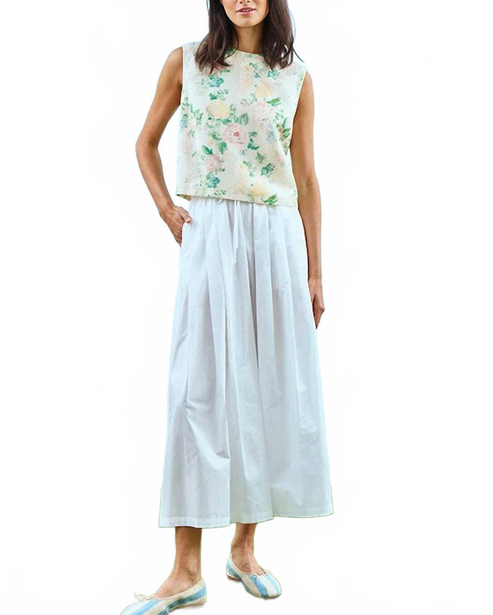 NEW HUNTER BELL manning top in garden rose peony